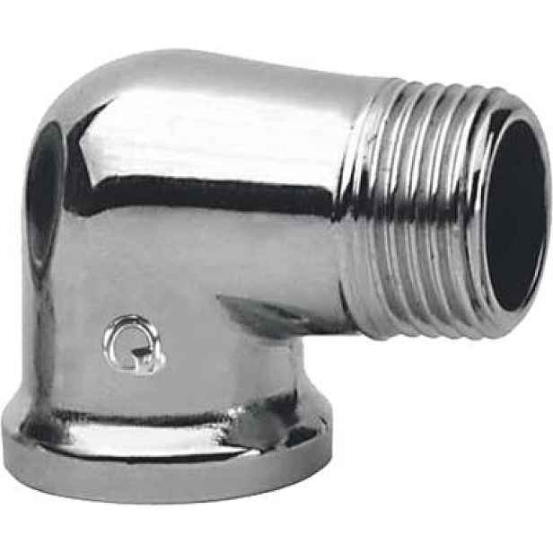 Koleno CHROM nyplové 1/2"