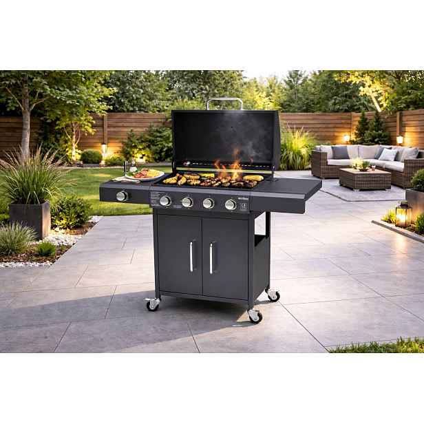 Plynový gril BestBerg BBBQ-28SB / 5 hořáků / 14,4 kW / černá