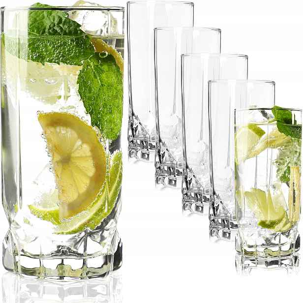 Sklenice Na Drinky 6 x 325 ml Vysoké Vody Kompletní Sada Sklenic