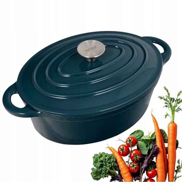 Hrnec oválný hrnec Tierra 34 cm 6,5 l, mořská modrá, Nois