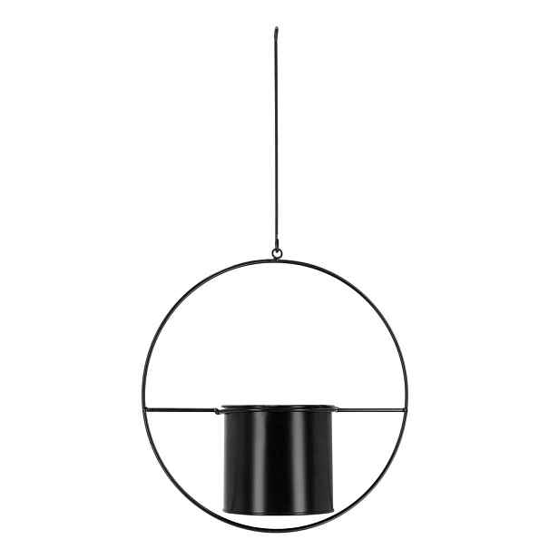 Černý závěsný držák na květináč Esschert Design Planter