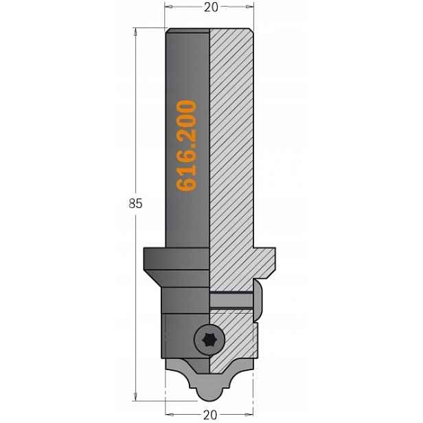 Cmt 616.200 Tělo frézy S=20 L=85