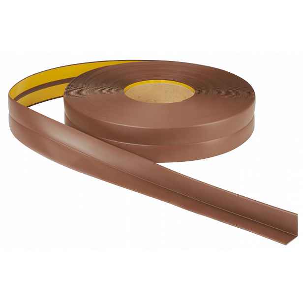 Kuchyňská lemovací lišta Pvc 18x18 30 m Hnědá Elastický úhelník