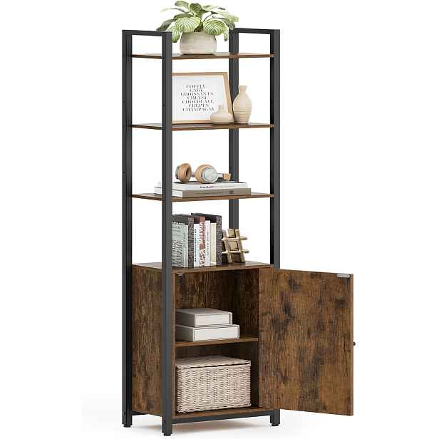 SONGMICS Knihovna Vasagle Koudy 160 cm hnědá/černá