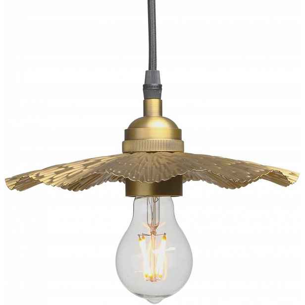 Závěsná lampa zlatá E27 kovová loftová vintage lampa 22 cm nad stůl