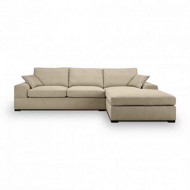 MID.YOU ROHOVÁ SEDAČKA, textil, béžová