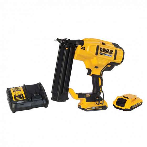 DeWALT - 18V AKU hřebíkovačka 15-54 mm, 2x aku 2,0 Ah XR, nabíječka DCN680D2