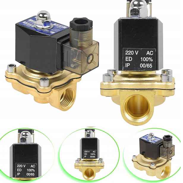 Elektromagnetický Ventil Mosazný 220V G1/2" Nc 0-10MPA