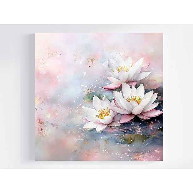 Obraz Na Plátně Canvas Příroda Voda Květiny Nenufary Leknín 50x50