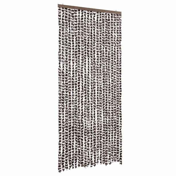 vidaXL Závěs proti hmyzu hnědý a bílý 90 x 220 cm Chenille