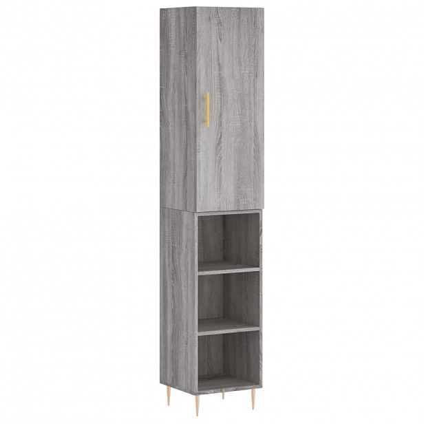 vidaXL Skříň highboard šedá sonoma 34,5 x 34 x 180 cm kompozitní dřevo