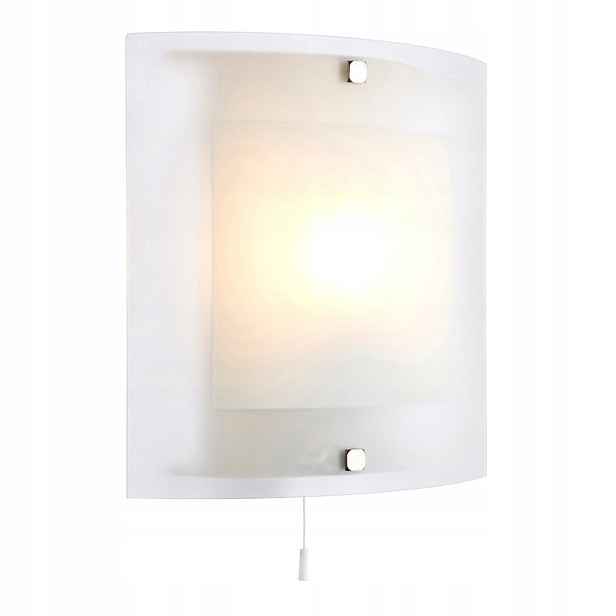 Skleněná nástěnná lampa Endon Blake s chromem, čtvercová, stmívatelná, E14 60W