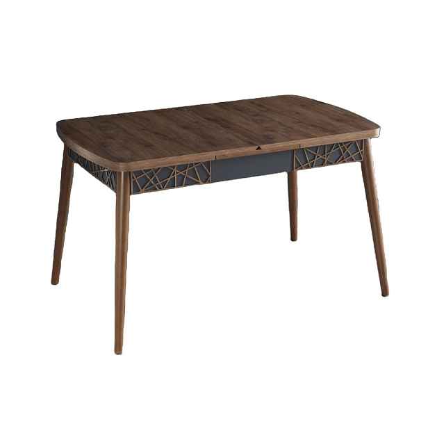 Extendable Dining Table Amalfi Motif - Walnut