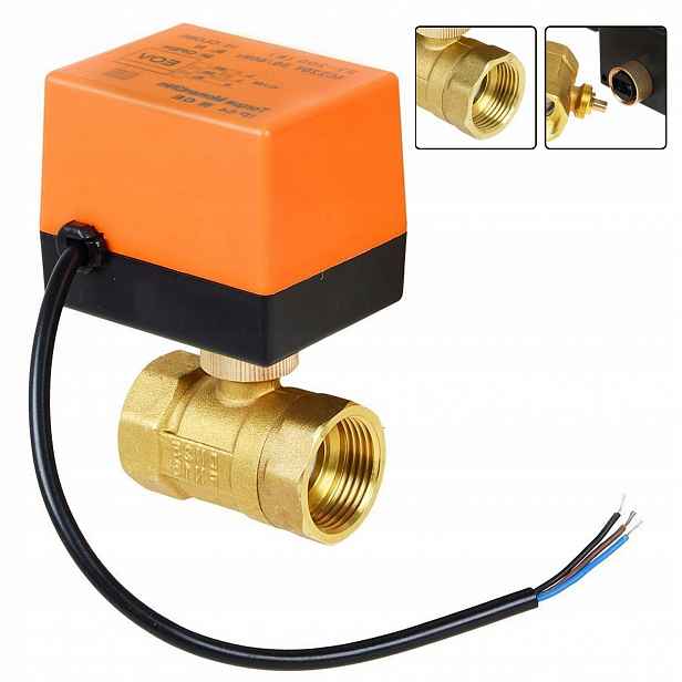 Kulový kohout s elektrickým pohonem Ac 220 V, DN25, závit 1,6 MPa