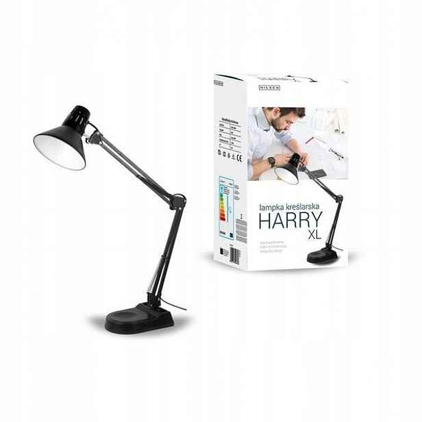 Černá velká kreslicí lampa Skládací stolní lampa Pixar E27 Nilsen
