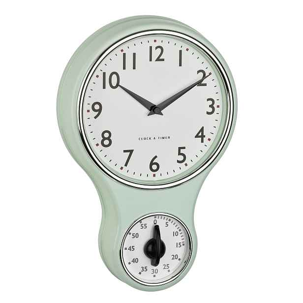 Kuchyňské nástěnné hodiny s timmerem Tfa Dostmann 18 cm
