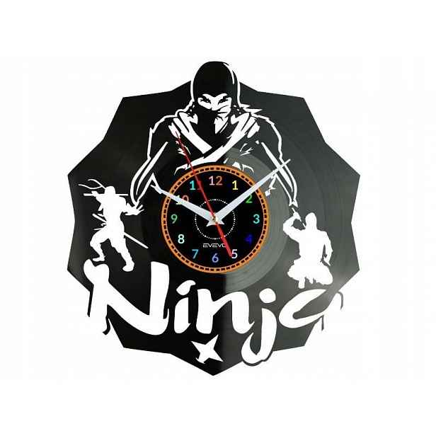 Ninja Nástěnné hodiny Vinylová deska Moderní dekorativní jako Dárek k narozeninám