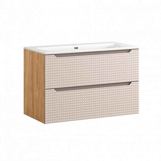 Petits-meubles UMYVADLO 91cm Mallory Béžová a dřevo