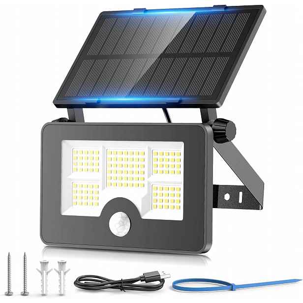 Solární Lampa Venkovní pohybový senzor 122 Led 2200 mAh IP65 Ohayori