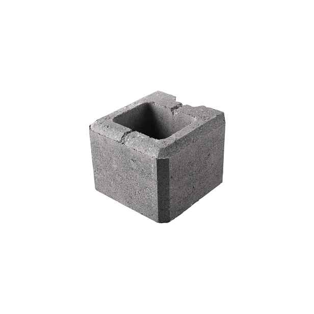 Tvárnice plotová DITON VISO koncová poloviční přírodní 200×200×150 mm