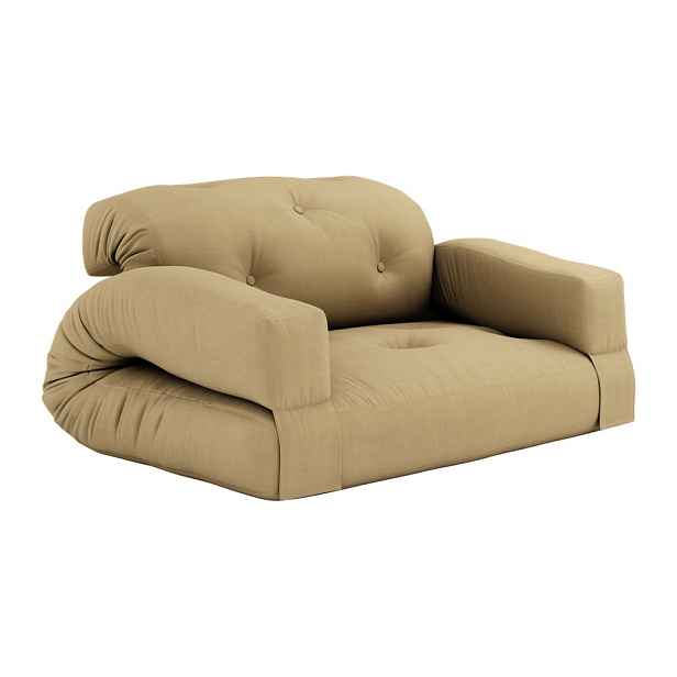 Žlutá rozkládací pohovka 140 cm Hippo - Karup Design