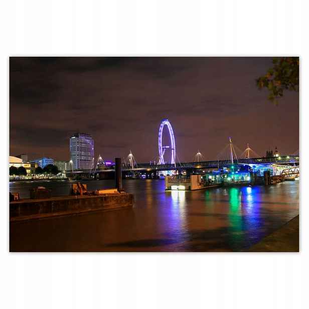 Plakáty 185x125 Fialový London Eye