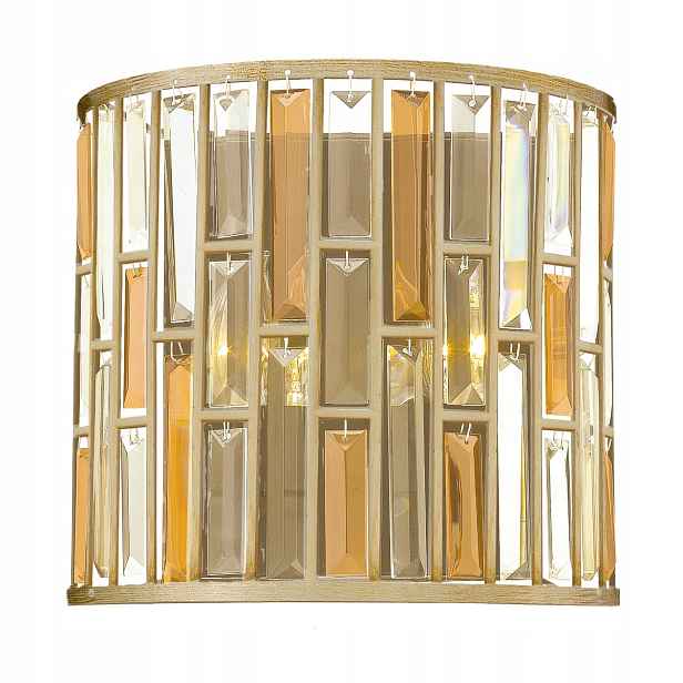Nástěnné svítidlo glamour ze skla, zlaté, 31 cm do obývacího pokoje, ložnice Hinkley