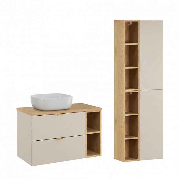 Petits-meubles KOUPELNOVÝ NÁBYTEK 80.6cm Azel 2er-Set Kašmír