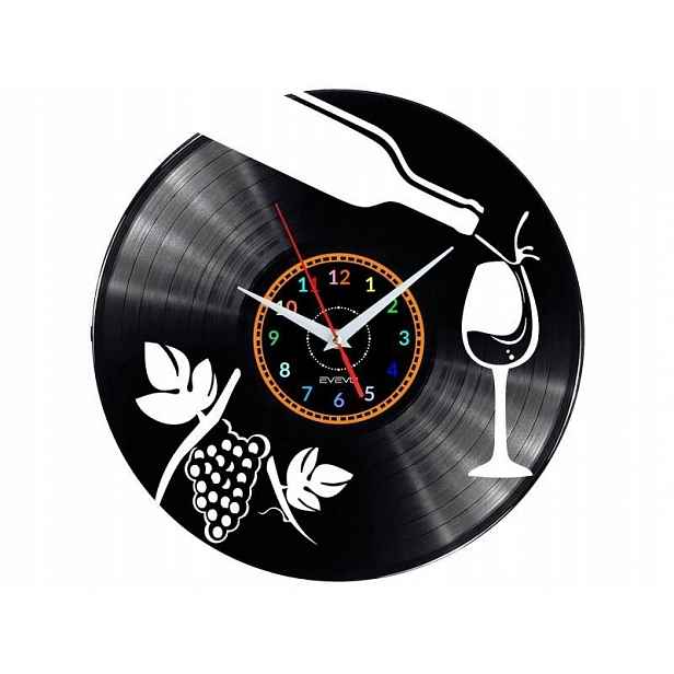 Víno Dárek Originální dekorace do domu Hodiny z vinylové desky