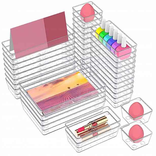 36 x Modulární Organizér Vložky Nádoby Do Zásuvky Příbory Koření Zesta