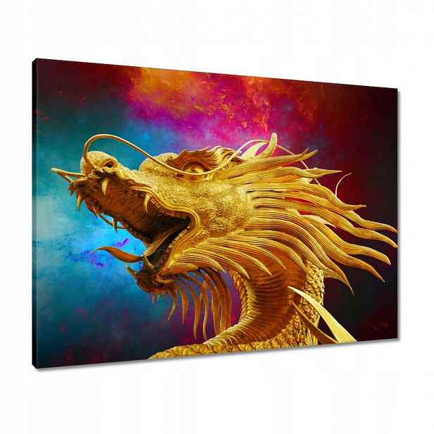Obrazy 80x60 Zlatý čínský drak