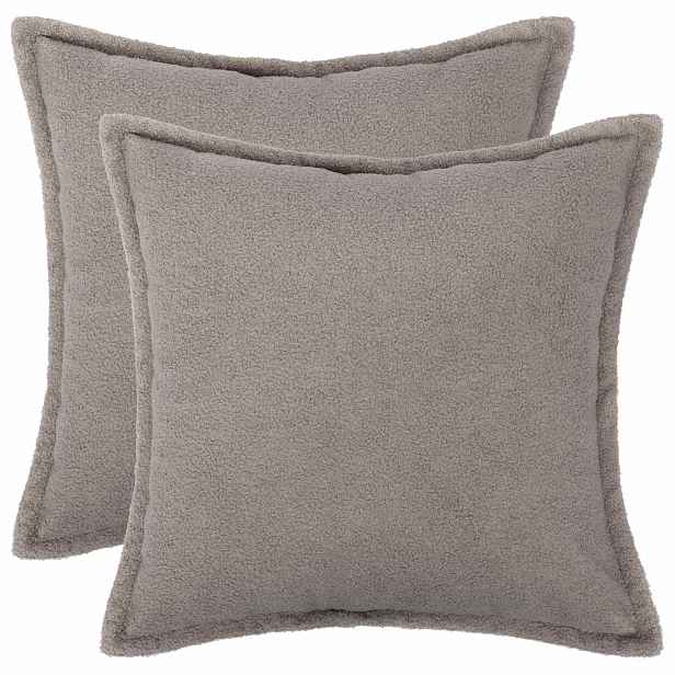 vidaXL Povlak na polštář 2 ks HOUTEN Světle šedá 30 x 30 cm Bouclé