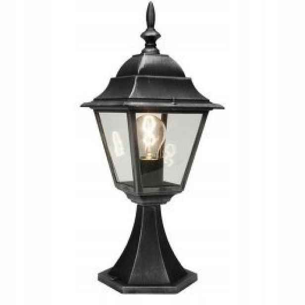 Zahradní Svítidlo šedé stříbro IP44 sloupek 48 cm