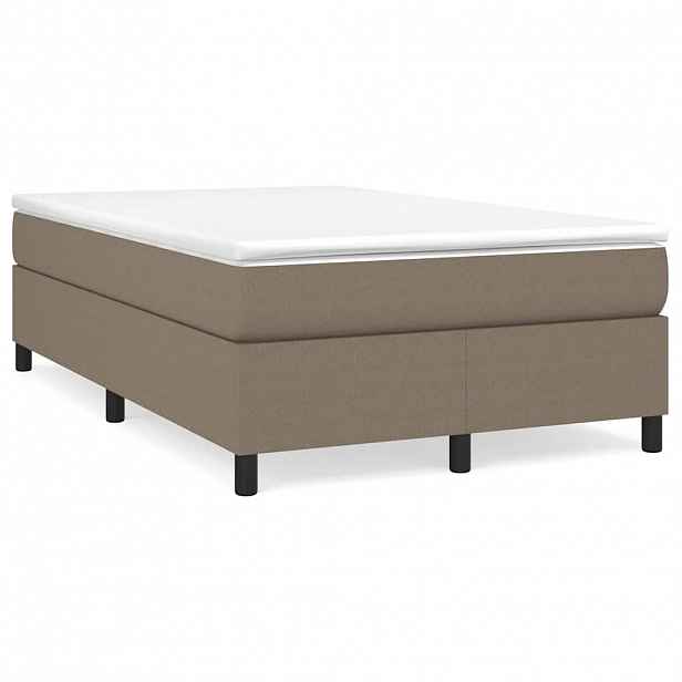 vidaXL Box spring postel s matrací taupe 120x200 cm textil
