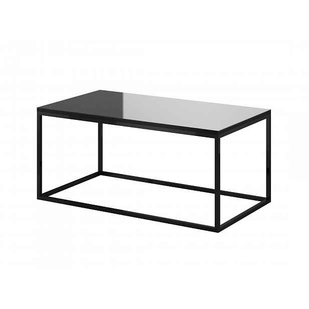 HELIO TYP 99 konferenční stolek, černá/černé sklo