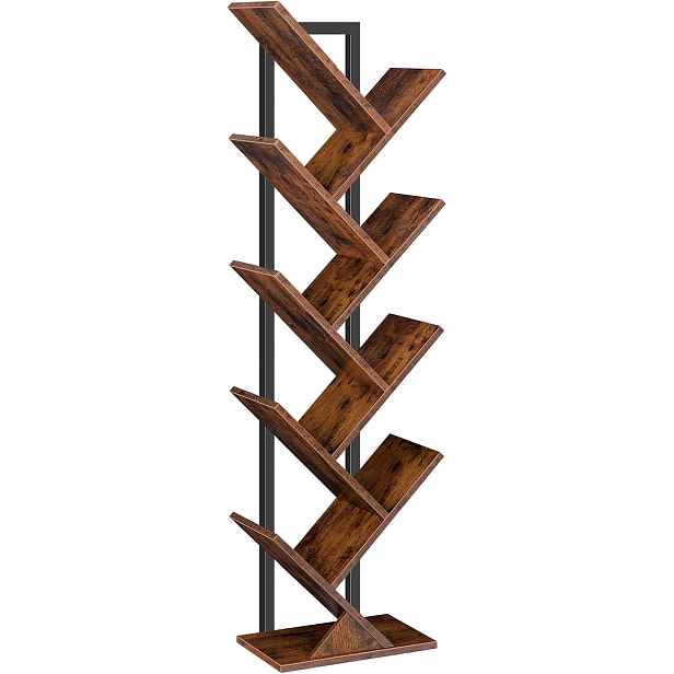 Knihovna Vasagle Mergo 116 cm hnědá