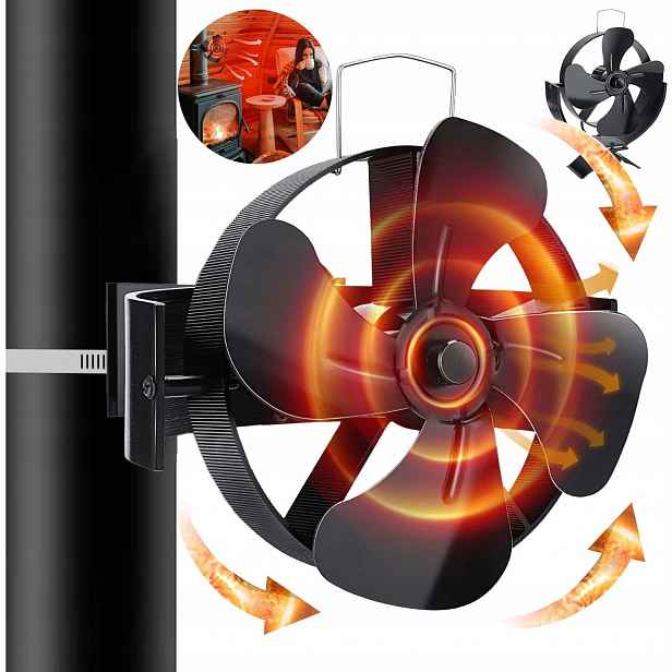 Krbový Ventilátor, Ventilátor Pro Kamna Bez Elektřiny, Ventilátor Se 4 Lopatkami