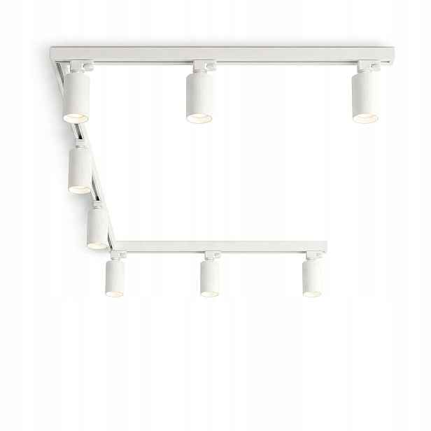 Track sada kolejnicová lišta 6 m (1 m × 6), 9× Led svítidlo GU10, bílá