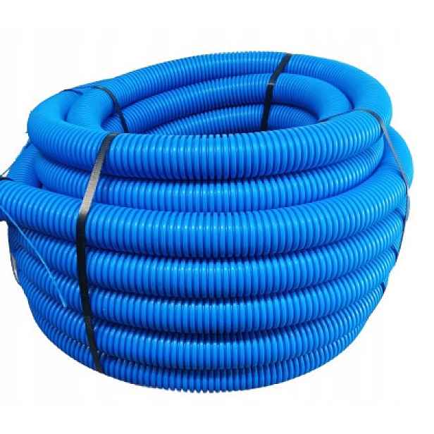 Trubka vroubkovaná Kopos Kf 450 modrá 50 m arot elektroinstalační trubka
