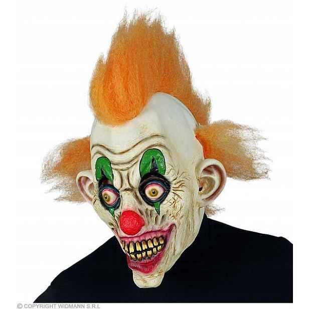 Latexová Maska Šílený Klaun Klauna Halloween