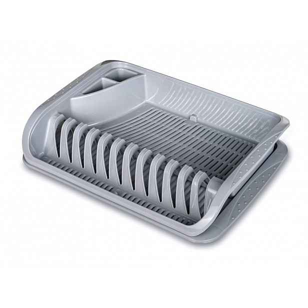 Odkapávač na nádobí 39,5x29,5 cm, šedý