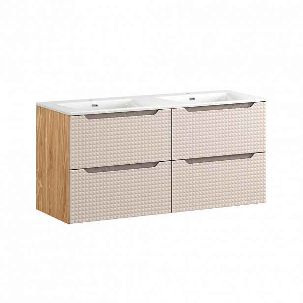Petits-meubles DVOJUMYVADLO 121cm Mallory Béžová a dřevo