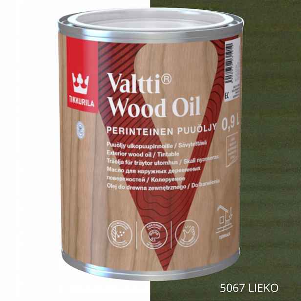 Tikkurila Valtti Wood Oil Olej Na Dřevo 0,9 L Barva 5067 Lieko