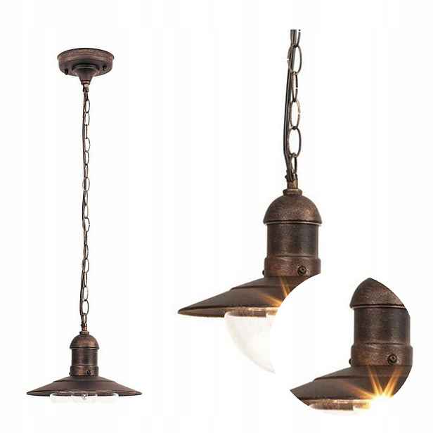 Závěsná venkovní lampa Terasa Oslo E27 60W Zlatá IP44 Rabalux