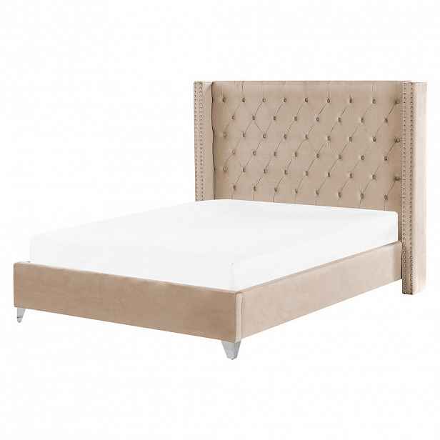 Beliani ČALOUNĚNÁ POSTEL 160/200 cm Béžová Lubbon