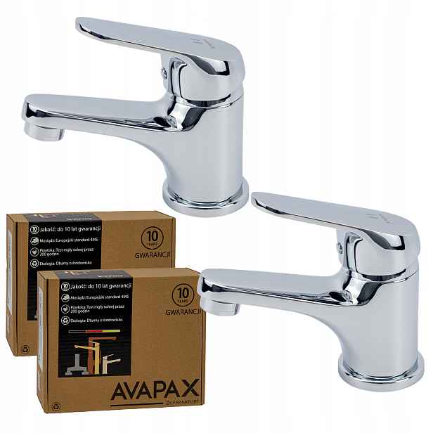 Malá umyvadlová baterie chromovaná baterie do koupelny, mosazná, úsporná Avapax