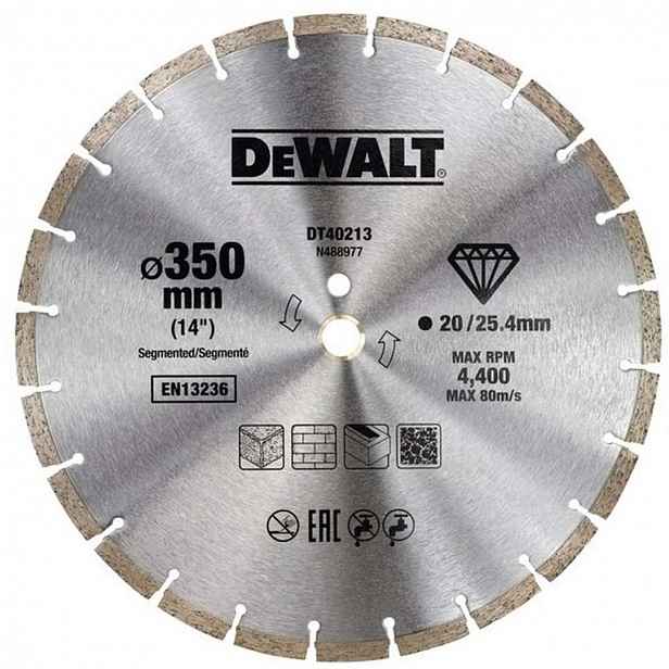 DeWALT - Diamantový řezný kotouč 350x25,4 mm DT40213