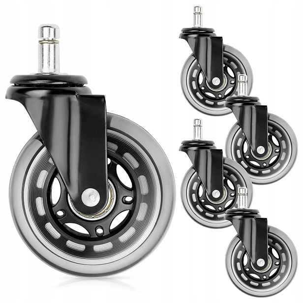 Kolečka na křeslo Ikea kaučuková 7,5 cm 10 mm 5 ks