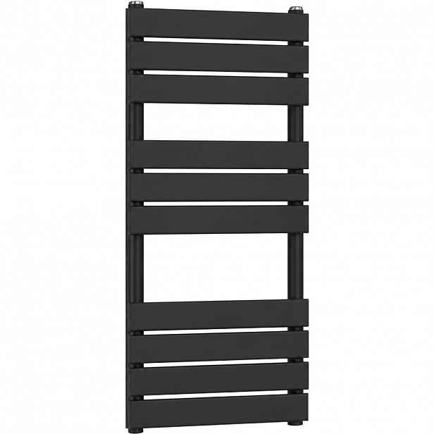 Koupelnový radiátor Claude - boční připojení - 480 W - černá matná - 1000x500 mm