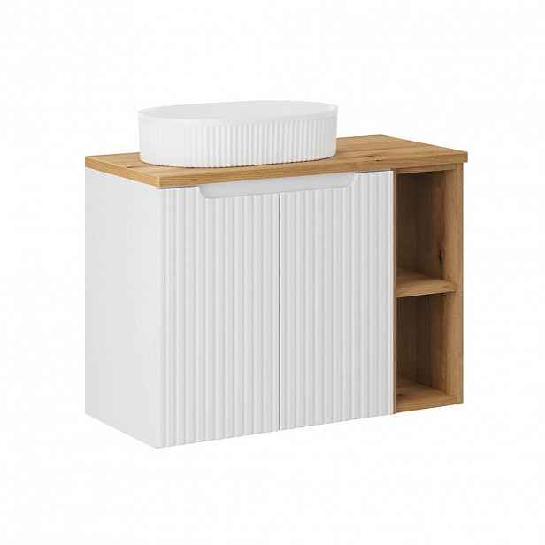 Petits-meubles UMYVADLO 80.4cm Riva Bílá a dřevo